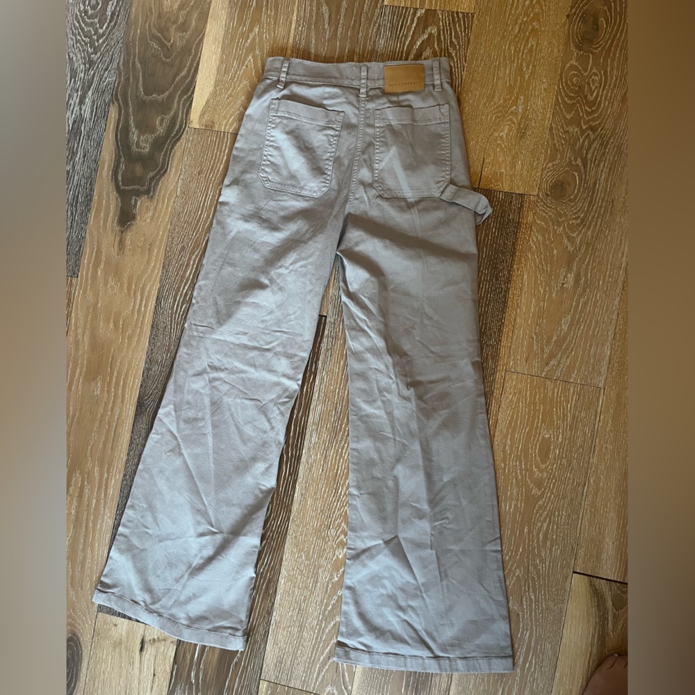 Self Contrast Anthropologie Georgia Utility Beige Wide Leg Pants - Picture 9 of 14